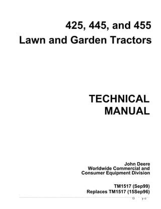 John Deere 425 Troubleshooting