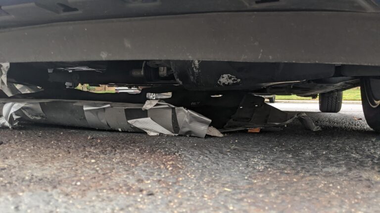 Plastic Cover under Car Fell off