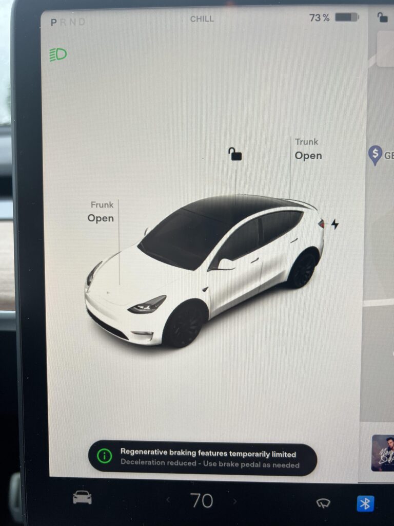 Regenerative Braking Features Temporarily Limited