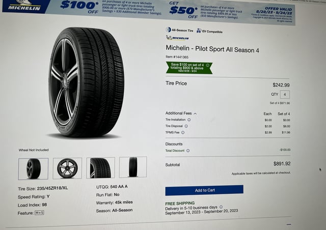 Tesla Tire Replacement Cost