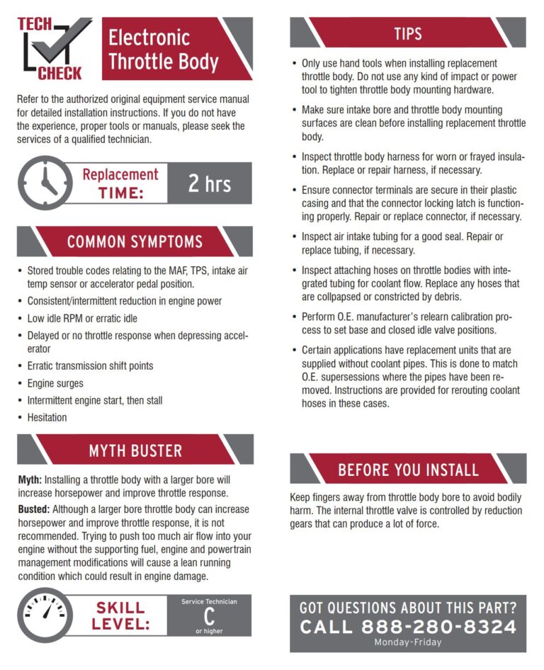 Throttle Body Symptoms