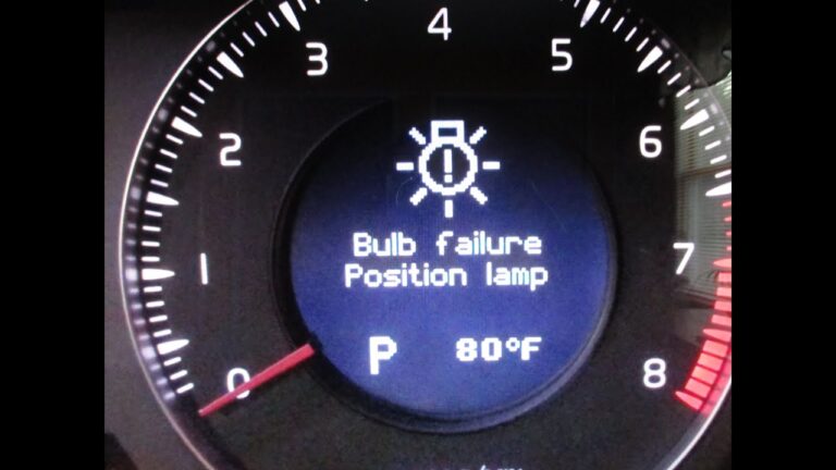 Volvo Bulb Failure Position Light