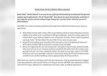 Duplicolor Perfect Match Instructions