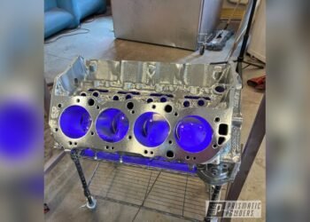 Powder Coat Engine Block