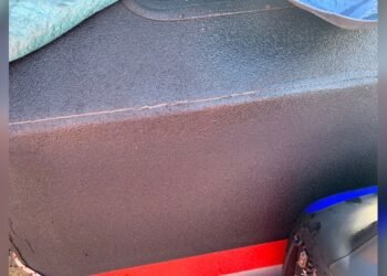 Raptor Liner on Wood